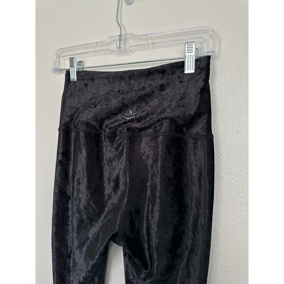 Beyond Yoga Velour Alloy Full Length Black Leggings Shiny High Waist Size Small - Picture 6 of 10